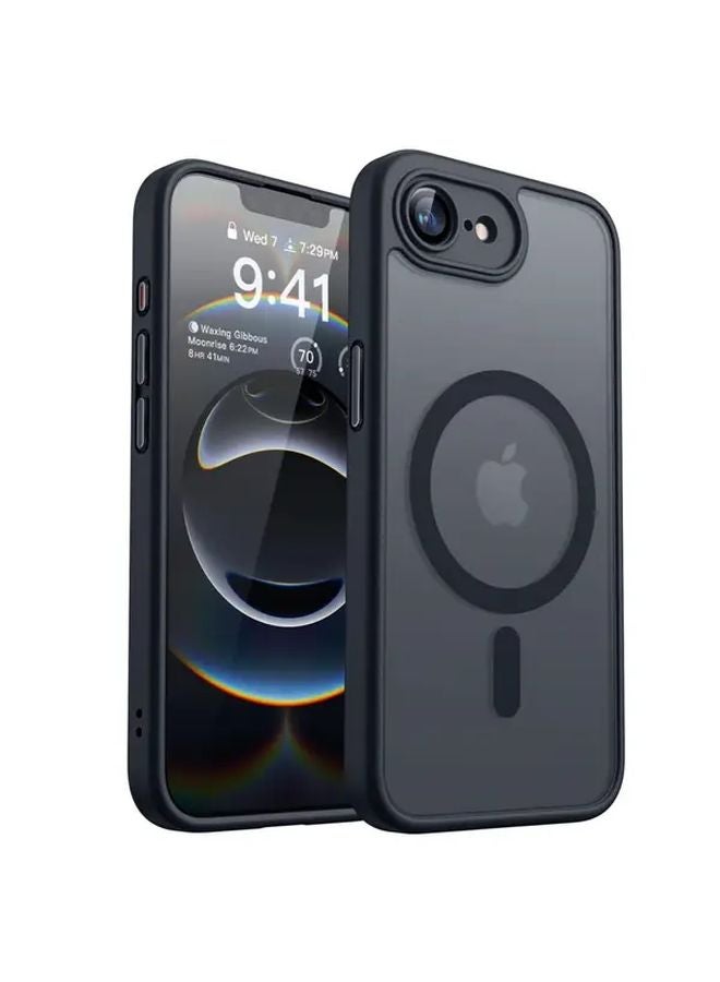 Matte Anti Fall Magnetic Case For IPhone 14 Pro Max Black With Screen Protectors - Image 1